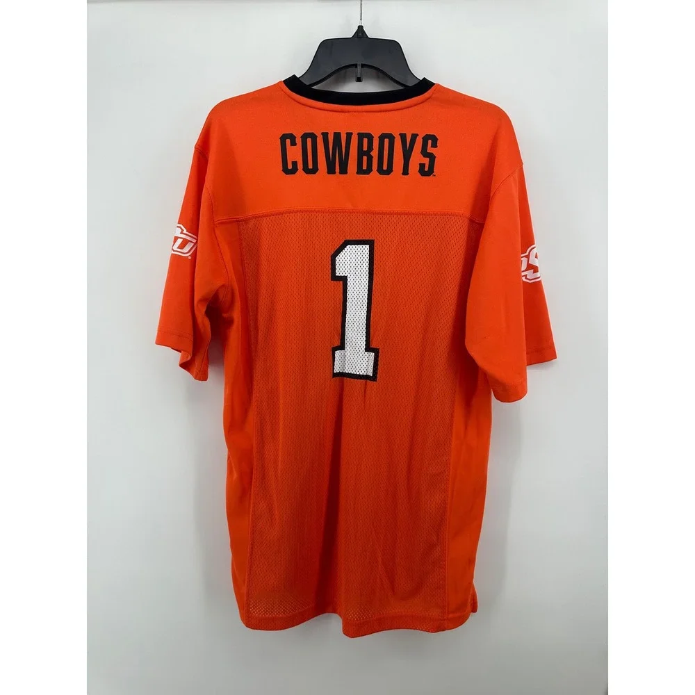 Russell Athletic Oklahoma‎ State Cowboys Football Jersey Orange Mens Small #1